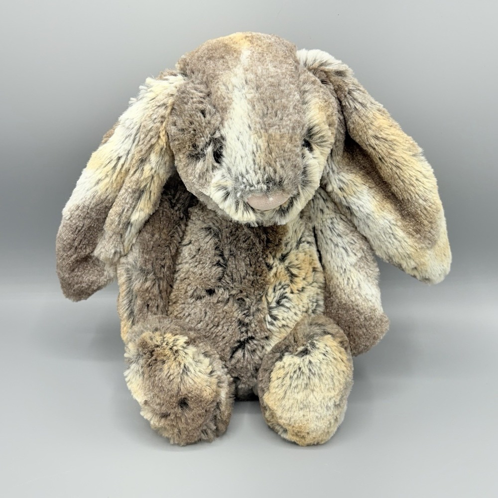 Jellycat Woodland Bashful Bunny 12" Plush Rabbit Gray Brown Stuffed Animal Toy